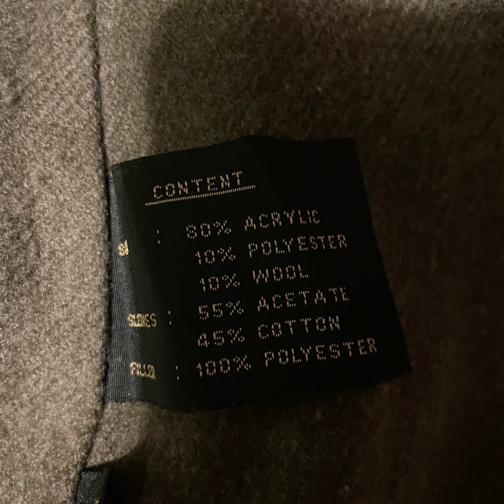 Fleet Street Olive Green Overcoat Trench Coat Long Jacket, Vintage 80’s 90’s - Picture 9 of 13